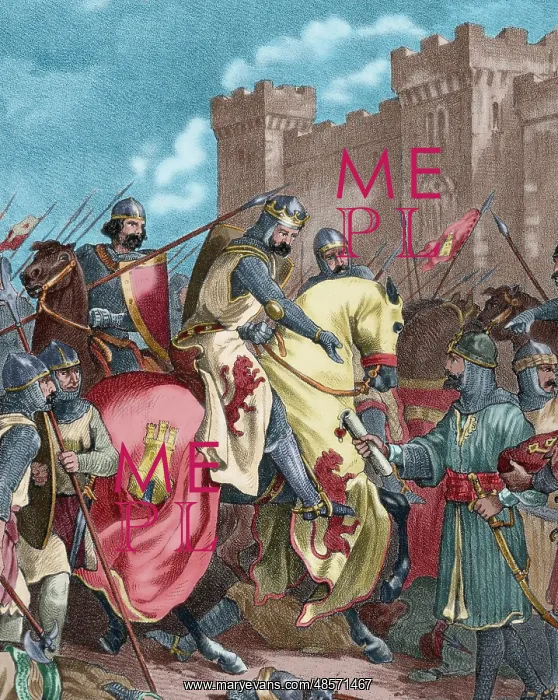 : Triumphal entry of Ferdinand III (c.1201-1252) in Seville a : Triumphal entry of Ferdinand III (c.1201-1252) in Seville a