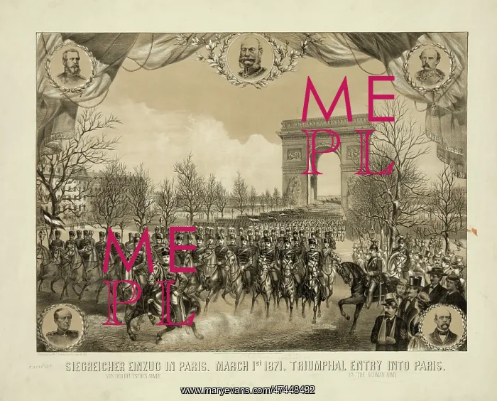 : Triumphal entry into Paris. by the German army : Triumphal entry into Paris. by the German army