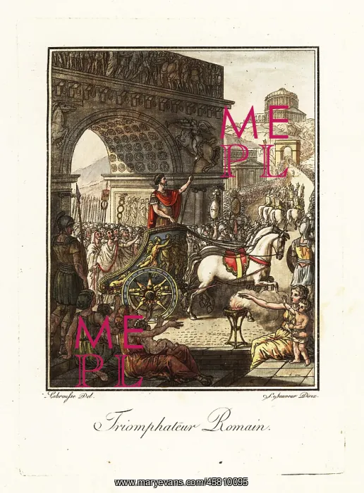 : Triumphator receiving a triumph in ancient Rome : Triumphator receiving a triumph in ancient Rome