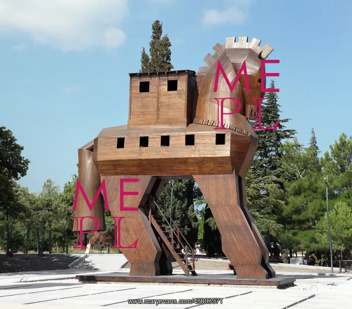 : Trojan Horse model, Troy, Turkey : Trojan Horse model, Troy, Turkey