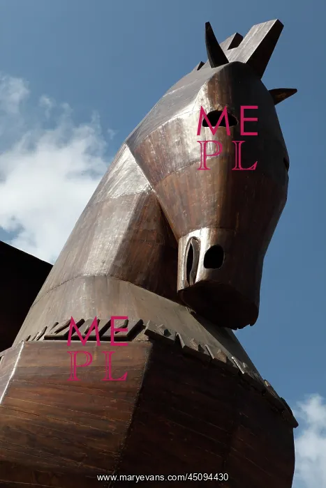 : Trojan Horse model, Troy, Turkey : Trojan Horse model, Troy, Turkey