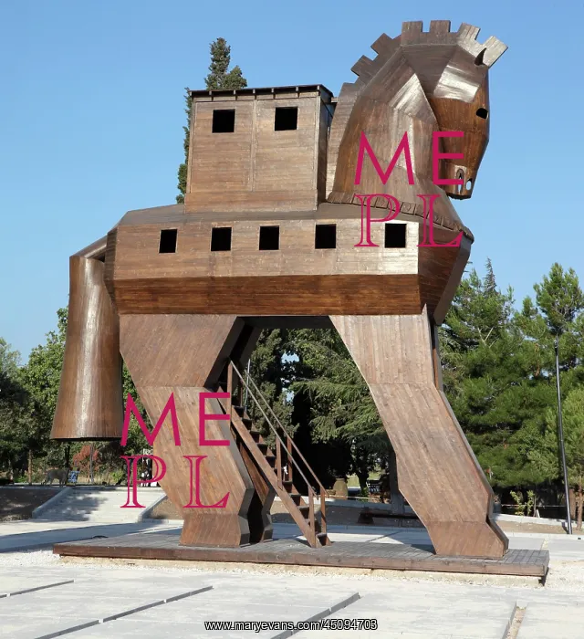 : Trojan Horse model, Troy, Turkey : Trojan Horse model, Troy, Turkey