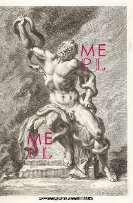 : Trojan priest Laocoon battling serpents : Trojan priest Laocoon battling serpents