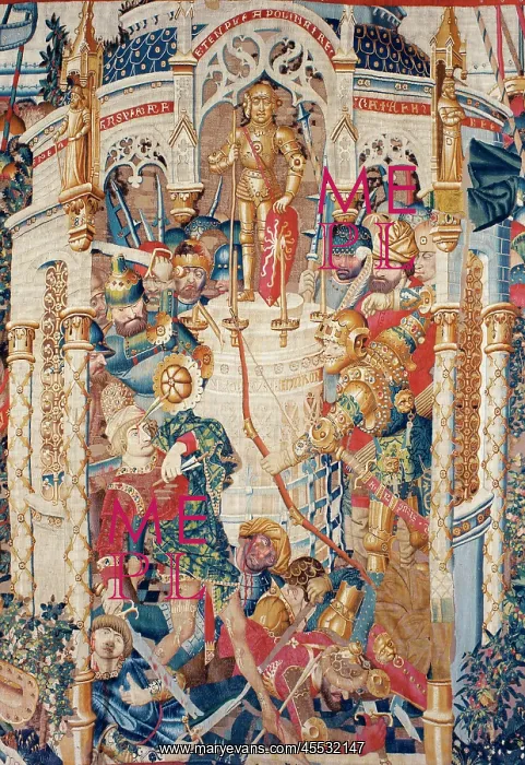 : The Trojan War: Achilles Death. ca. 1470. Center : The Trojan War: Achilles Death. ca. 1470. Center