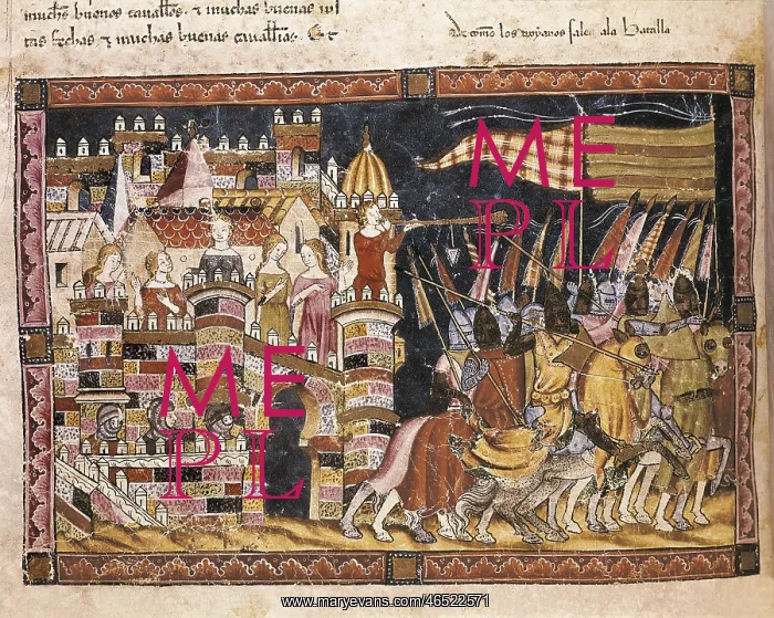 : Trojan War. Trojans going to war. Fol. 86v of : Trojan War. Trojans going to war. Fol. 86v of