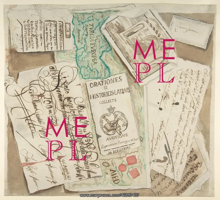 : Trompe l'Oeil Design Including Bills, Calling : Trompe l'Oeil Design Including Bills, Calling