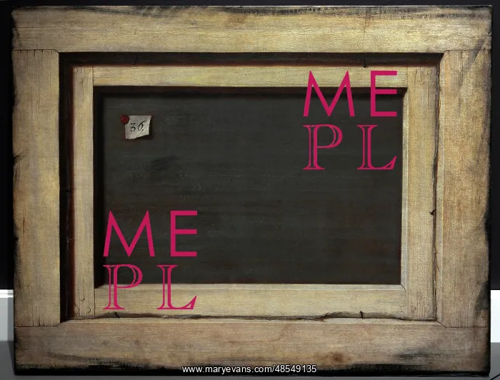 : Trompe l'oeil. The Reverse of a Framed Painting, 1670, by Co : Trompe l'oeil. The Reverse of a Framed Painting, 1670, by Co