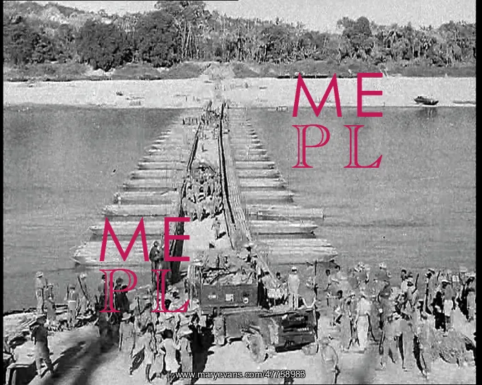 : Troops and Supplies Crossing Grub Bridge : Troops and Supplies Crossing Grub Bridge