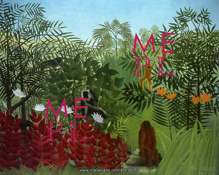 : Tropical Forest with Monkeys, by Henri Rousseau : Tropical Forest with Monkeys, by Henri Rousseau