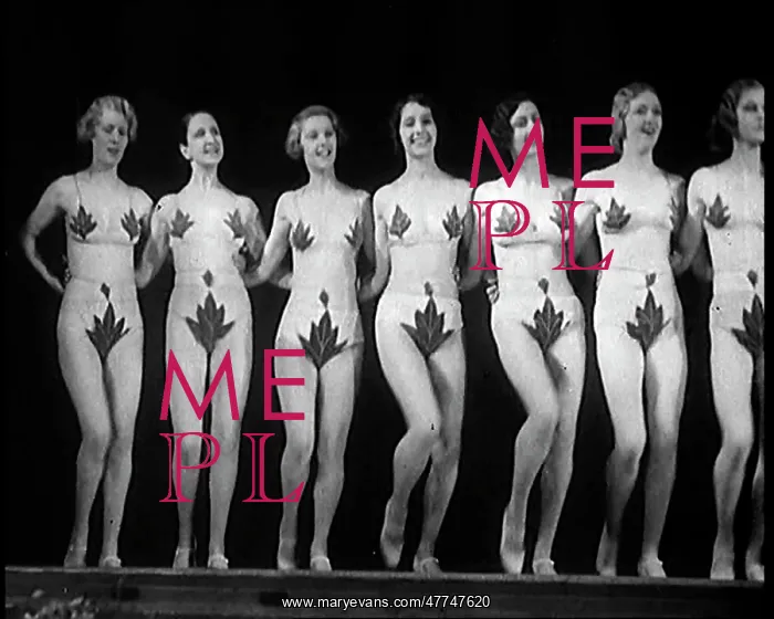 : A Troupe of Dancers Wearing Fig Leaf Costumes : A Troupe of Dancers Wearing Fig Leaf Costumes