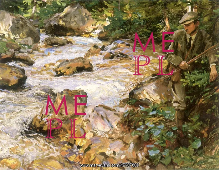 : Trout Stream in the Tyrol, by John Singer Sargent : Trout Stream in the Tyrol, by John Singer Sargent