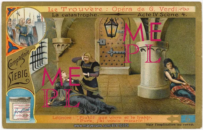 : Trovatore. Leonora tricks the Count by taking poison : Trovatore. Leonora tricks the Count by taking poison