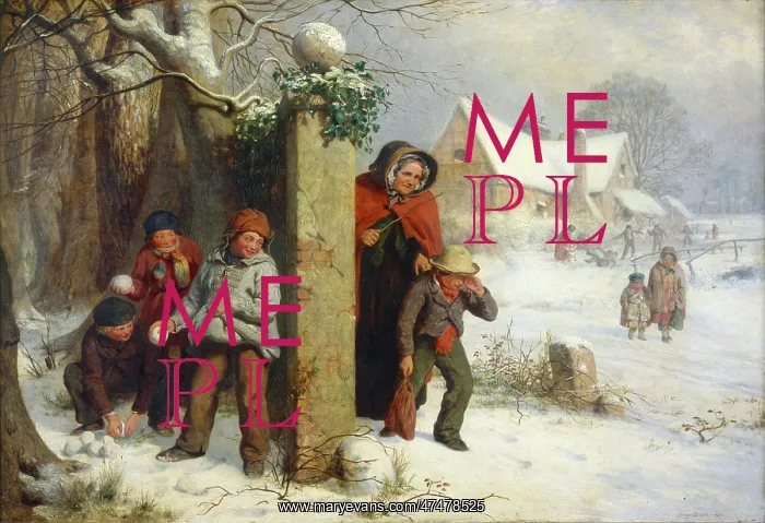: The Truant ' snow scene with boys : The Truant ' snow scene with boys