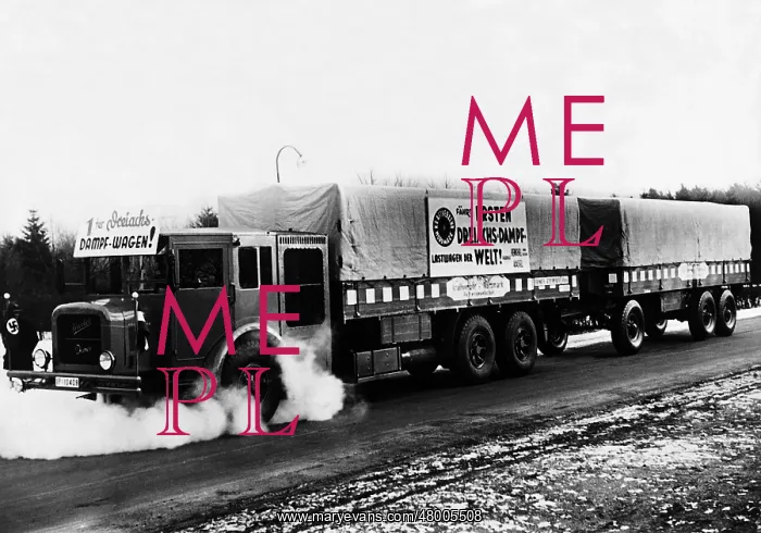 : Truck with steam power, 1935 : Truck with steam power, 1935