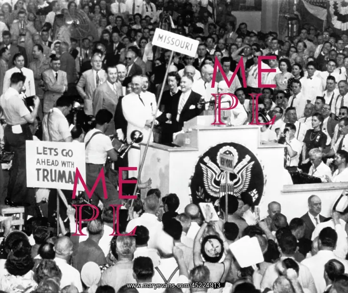 : Truman Presidency. Left of podium, white ? : Truman Presidency. Left of podium, white ?