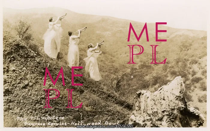 : Three trumpeters at Easter Service - Hollywood Bowl : Three trumpeters at Easter Service - Hollywood Bowl