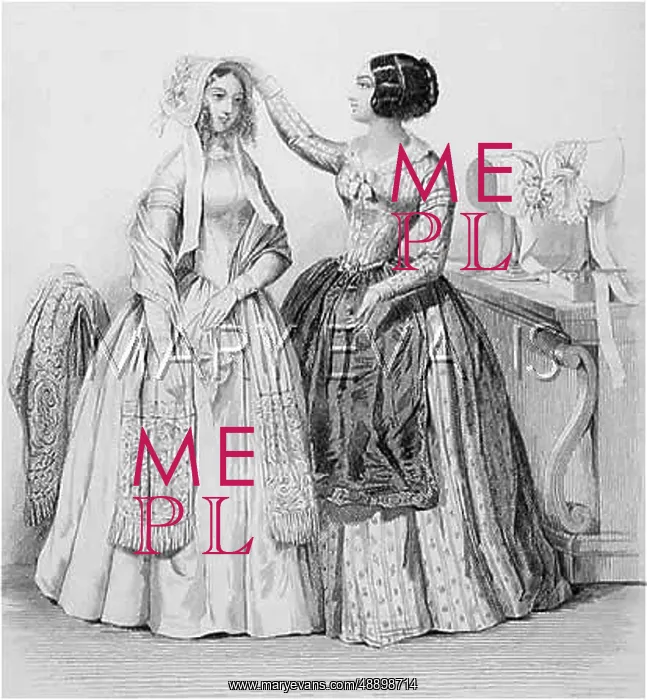  : TRYING ON A BONNET / 1847