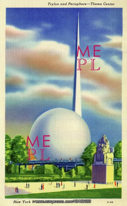 : Trylon and Perisphere, Theme Center, New York World's Fair : Trylon and Perisphere, Theme Center, New York World's Fair