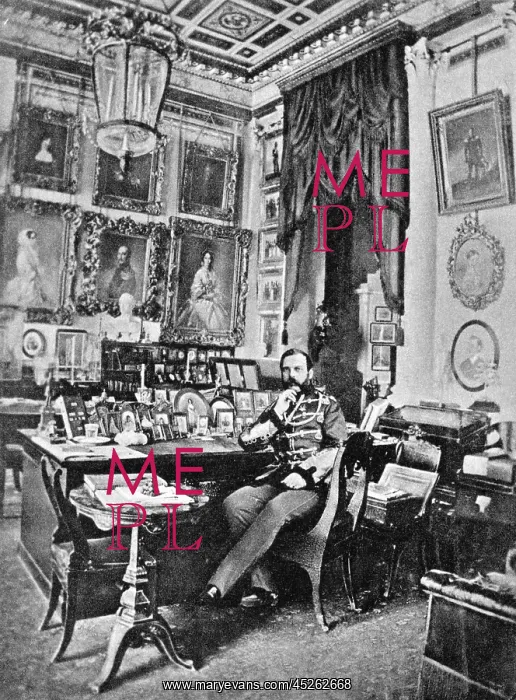 : Tsar Alexander II of Russia in his study : Tsar Alexander II of Russia in his study