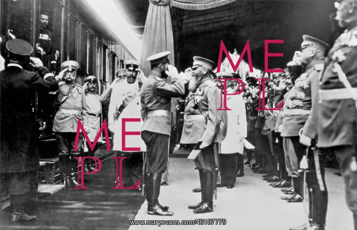 : Tsar Nicholas II (center) arriving : Tsar Nicholas II (center) arriving