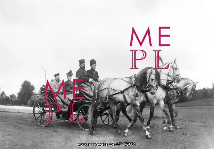 : Tsar Nicholas II in a Horse-Drawn Carriage : Tsar Nicholas II in a Horse-Drawn Carriage