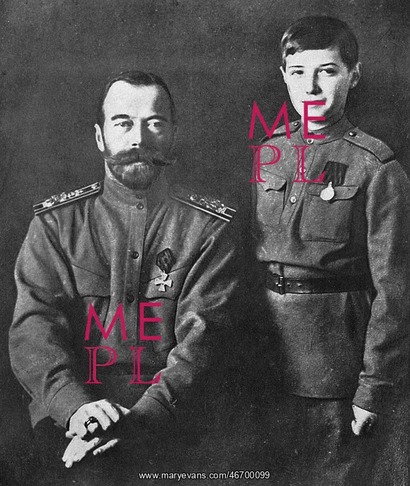 : Tsar Nicolas and son during Revolution, Russia : Tsar Nicolas and son during Revolution, Russia