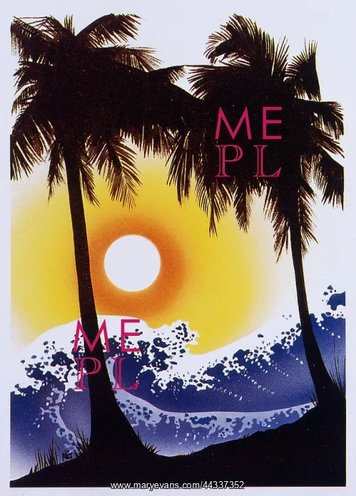 : Tsunami wave and tropical paradise - Evening : Tsunami wave and tropical paradise - Evening