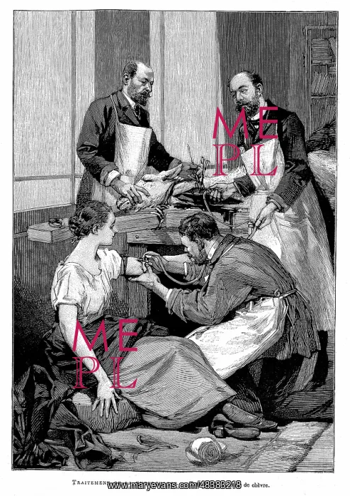 : Tubercular patient being given direct blood transfusion : Tubercular patient being given direct blood transfusion
