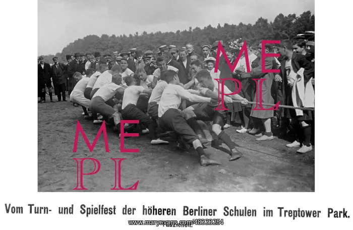 : Tug of war between two school classes, 1912 : Tug of war between two school classes, 1912