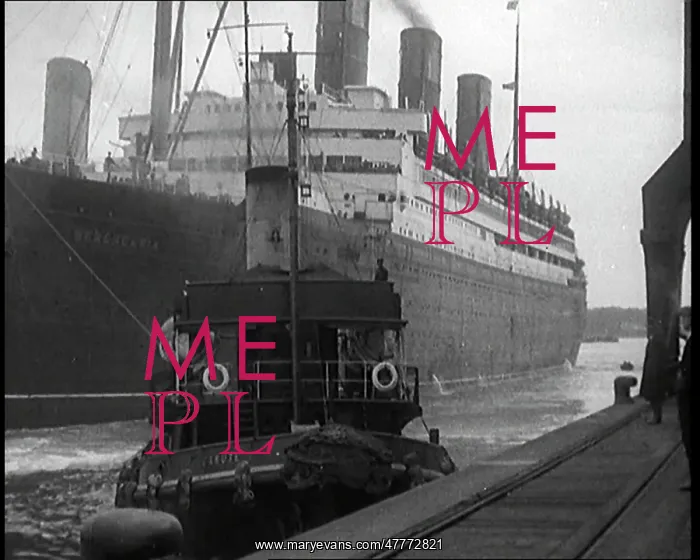 : A Tugboat Pulling An Atlantic Liner into A Harbour : A Tugboat Pulling An Atlantic Liner into A Harbour