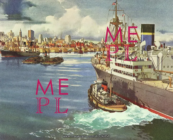  : Tugboat and Ship at Philadelphia Harbor