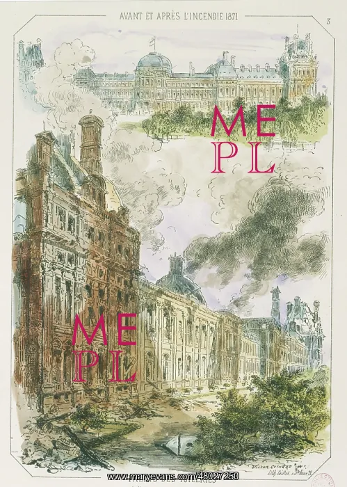 : Tuileries palace before and after the fire : Tuileries palace before and after the fire