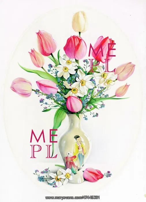  : Tulips, daffodils and forget-me-nots