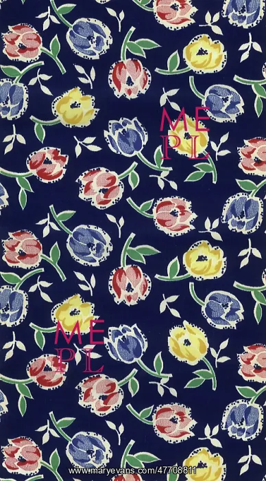  : Tulips on Navy