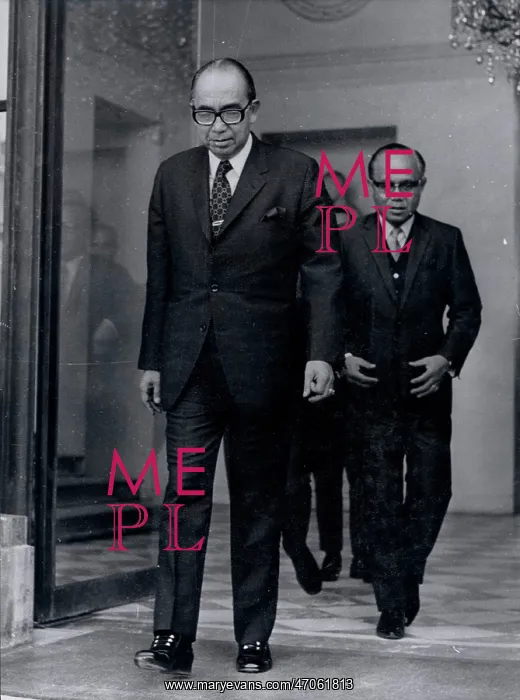 : Tun Abdul Razak, PM of Malaysia, on visit to Paris : Tun Abdul Razak, PM of Malaysia, on visit to Paris