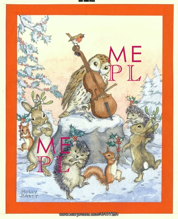 : A Tune for Christmas - owl playing cello : A Tune for Christmas - owl playing cello