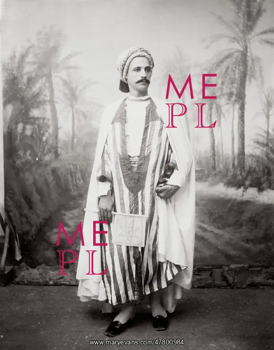  : Tunisian arab man, in a studio setting, Tunisia