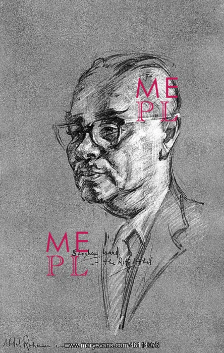 : Tunku Abdul Rahman Putra, as sketched by Stephen Ward, 1961 : Tunku Abdul Rahman Putra, as sketched by Stephen Ward, 1961