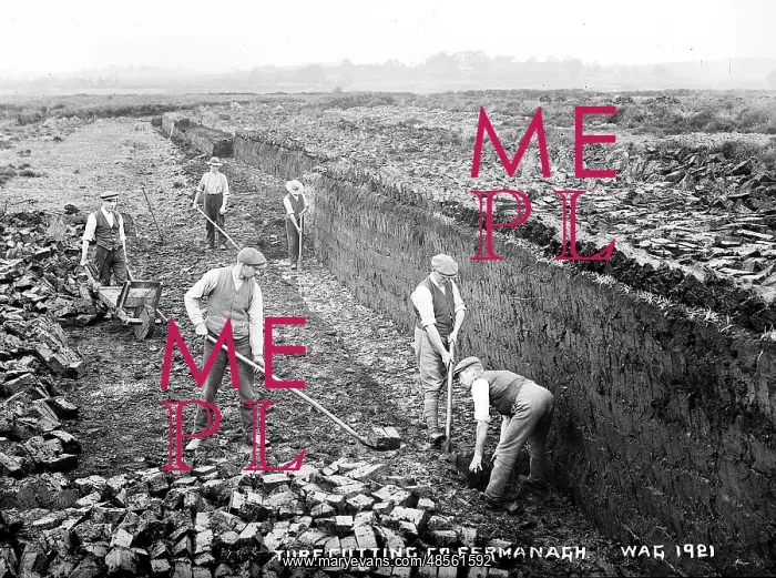 : Turf Cutting, Co. Fermanagh : Turf Cutting, Co. Fermanagh