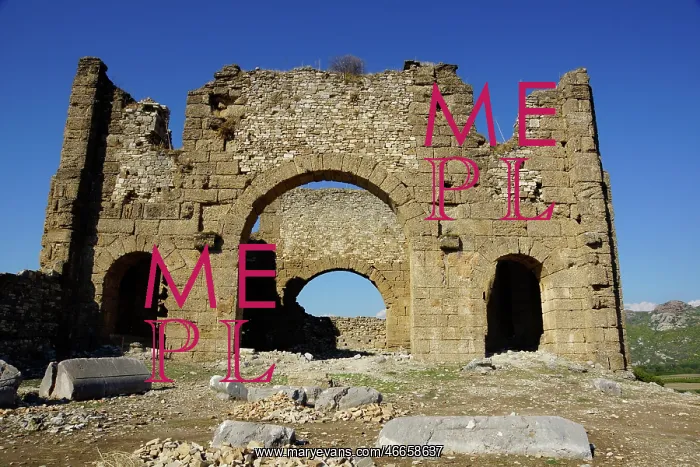 : Turkey, Antalya east, Aspendos, Akropolis : Turkey, Antalya east, Aspendos, Akropolis