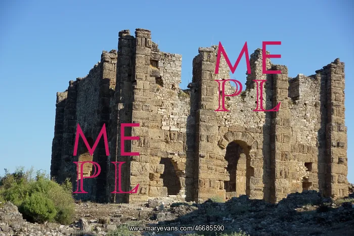 : Turkey, Antalya east, Aspendos, Akropolis : Turkey, Antalya east, Aspendos, Akropolis