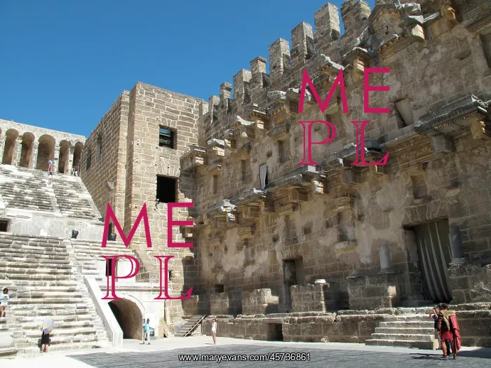 : Turkey, Antalya east, Aspendos: Parodoi : Turkey, Antalya east, Aspendos: Parodoi