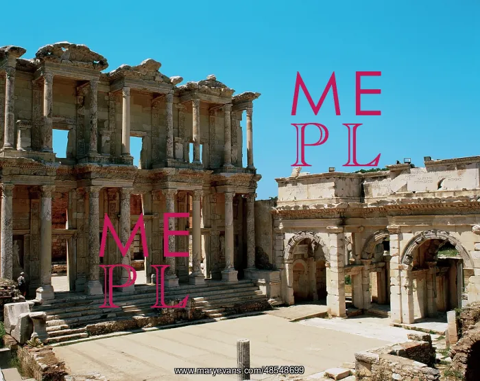 : Turkey. Asia Minor. Ephesus. Facade of Celsus Library built : Turkey. Asia Minor. Ephesus. Facade of Celsus Library built