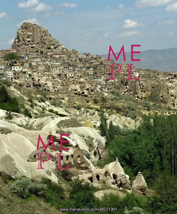 : Turkey. Cappadocia. The town Uchisar. Cave house. Central An : Turkey. Cappadocia. The town Uchisar. Cave house. Central An