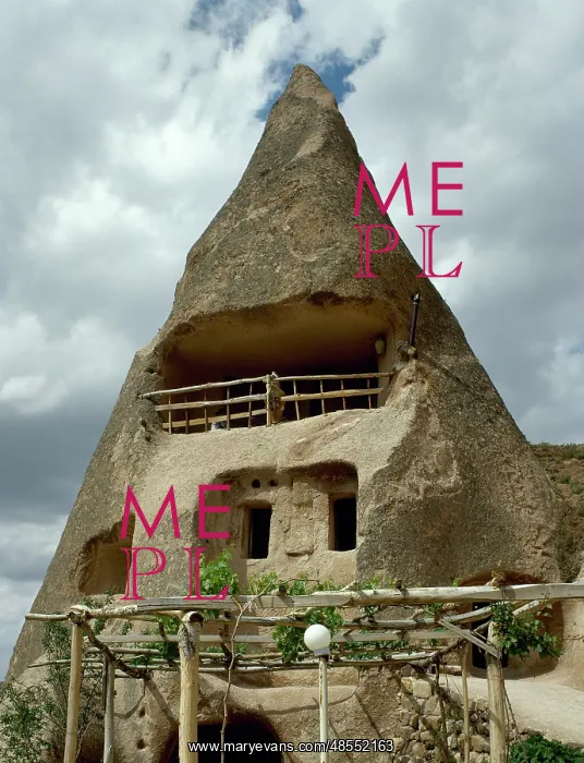 : Turkey. Cappadocia. Uchisar. Cave house. Central Anatolia : Turkey. Cappadocia. Uchisar. Cave house. Central Anatolia