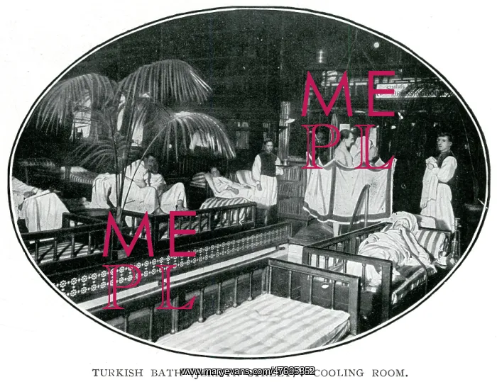 : Turkish bath, cooling room 1900 : Turkish bath, cooling room 1900