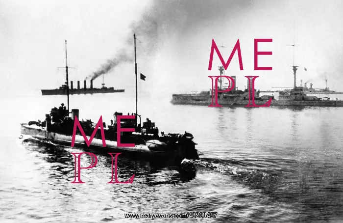 : Turkish deep-seas fleet on a cruise, 1914 : Turkish deep-seas fleet on a cruise, 1914