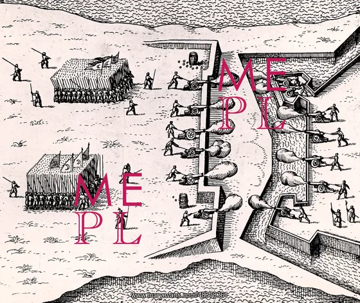 : Turkish forces, left, attacking a fortress. Groups : Turkish forces, left, attacking a fortress. Groups