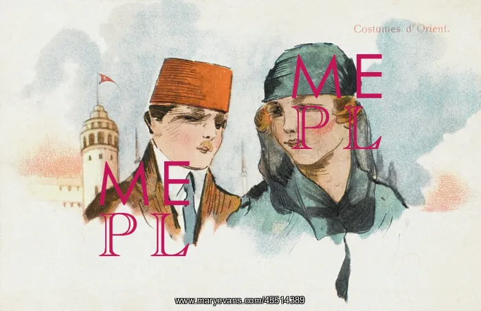 : Turkish man and woman - modern style : Turkish man and woman - modern style