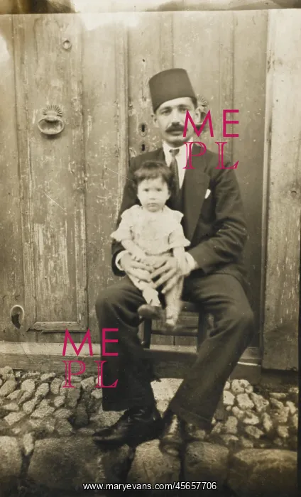 : Turkish man and his young daughter : Turkish man and his young daughter